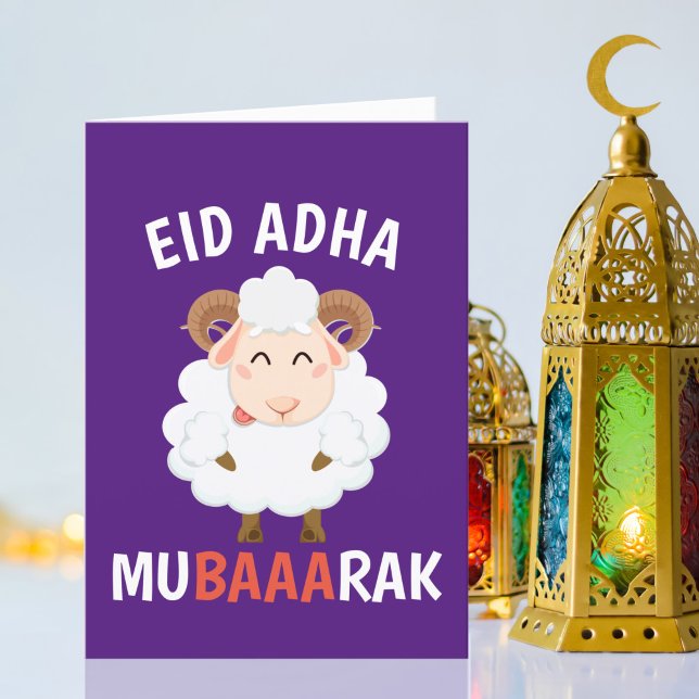 Eid Al Adha Mubarak för muslimskt kort (Skapare uppladdad)