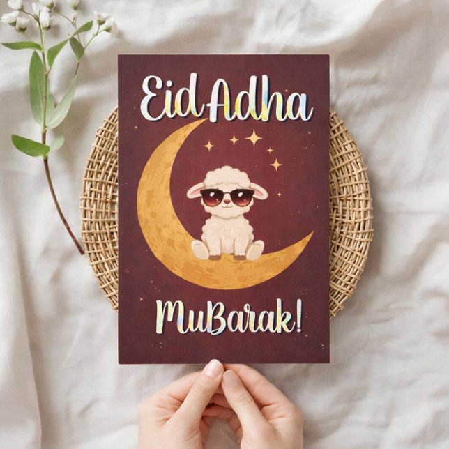 Eid Al Adha Mubarak Funny Sheep Greeting Card  Inbjudningar (Skapare uppladdad)