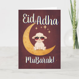 Eid Al Adha Mubarak Funny Sheep Greeting Card  Kort
