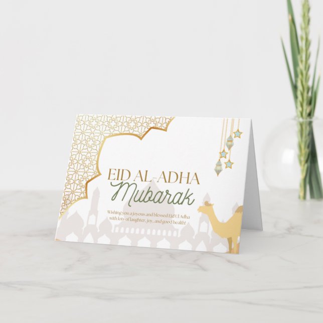 Eid Al-Adha Mubarak Kamelkort 2026 Kort (Framsida)