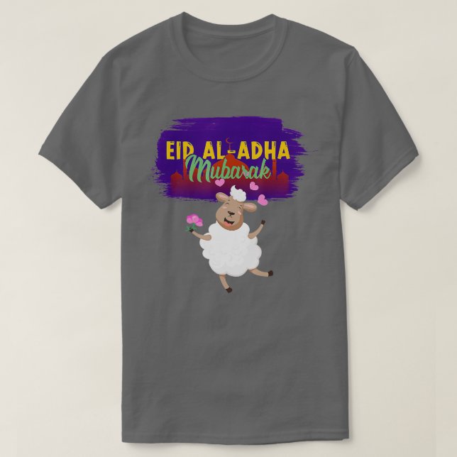 Eid Al Adha Mubarak Kareem Funny Lycklig Eid Adha  T Shirt (Design framsida)