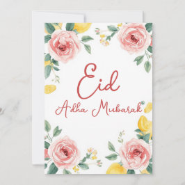 Eid Al Adha Mubarak Modern Blommig Vykort