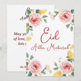 Eid Al Adha Mubarak Modern Blommig Vykort