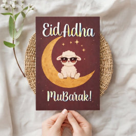 Eid Al Adha Mubarak Roligt Får Grattiskort Inbjudningar