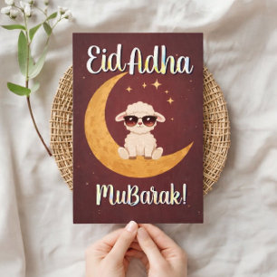 Eid Al Adha Mubarak Roligt Får Grattiskort Inbjudningar