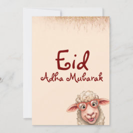 Eid Al Adha Mubarak Roligt Får Grattiskort Inbjudningar