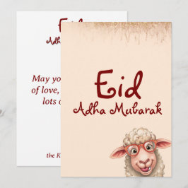 Eid Al Adha Mubarak Roligt Får Grattiskort Inbjudningar