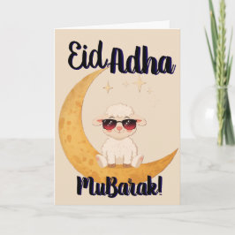 Eid Al Adha Mubarak Söt Får Grattiskort Kort