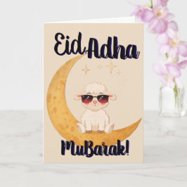 Eid Al Adha Mubarak Söt Får Grattiskort Kort