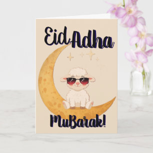 Eid Al Adha Mubarak Söt Får Grattiskort Kort