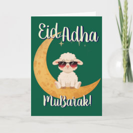 Eid Al Adha Mubarak Söt Får Grattiskort Kort