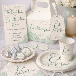 Eid  Al Adha Sage Green Dinner  Inbjudningar
