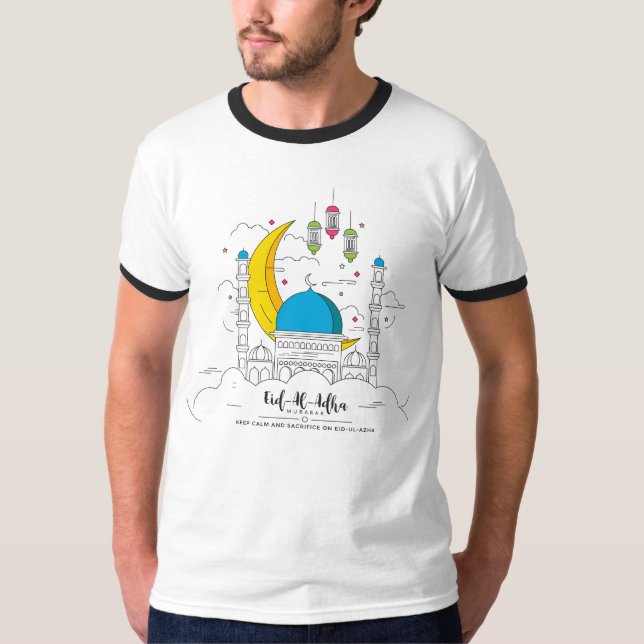 Eid Al Adha White Manar-Shirts Design T Shirt (Framsida)