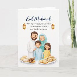 Eid al-Fitr familjehögtidskort Kort