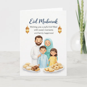 Eid al-Fitr familjehögtidskort Kort