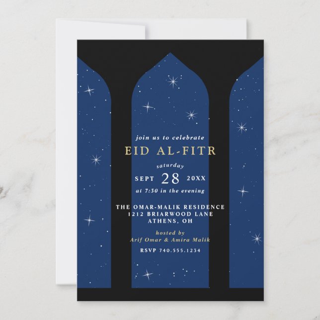 Eid al-Fitr Feast Firande Inbjudningar (Framsida)