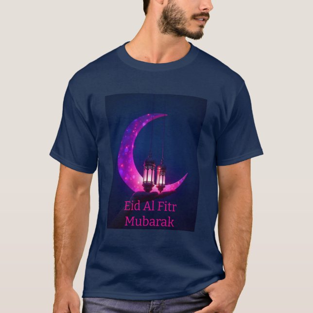 Eid Al Fitr Firande Glow Tshirt För manar T Shirt (Framsida)