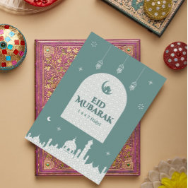Eid al-Fitr Mubarak 1447H | Modern islamisk design Tack Kort