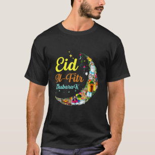 Eid Al-Fitr Mubarak Lycklig Eid Crescent Måne Eid T Shirt