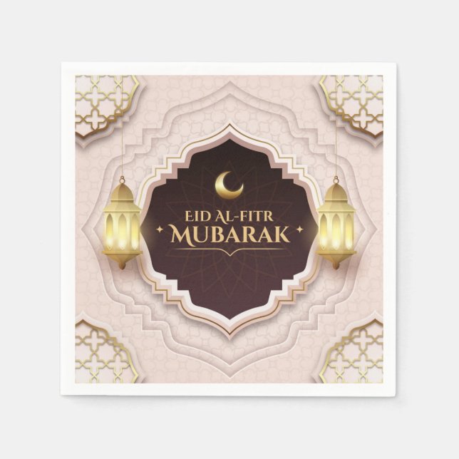 Eid Al-Fitr Mubarak Pappersservett (Framsidan)