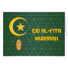 Eid al Fitr Mubarak Ramadan Kareem Måne Star Hälsningskort