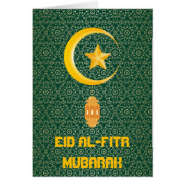 Eid al Fitr Mubarak Ramadan Kareem Måne Star Hälsningskort