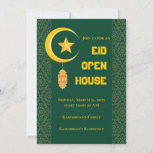 Eid al Fitr Mubarak Ramadan Kareem Måne Star Inbjudningar