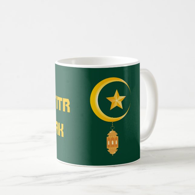Eid al Fitr Mubarak Ramadan Kareem Måne Star Kaffemugg (Framsida höger)