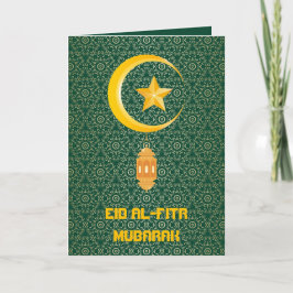 Eid al Fitr Mubarak Ramadan Kareem Måne Star Kort
