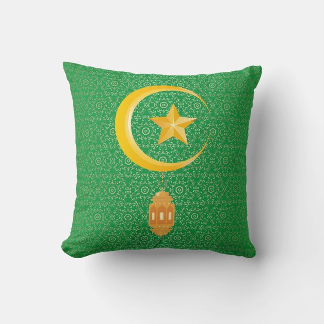 Eid al Fitr Mubarak Ramadan Kareem Måne Star Kudde (Framsida)