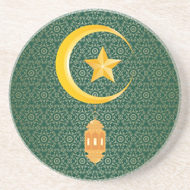 Eid al Fitr Mubarak Ramadan Kareem Måne Star Underlägg (Framsidan)
