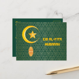 Eid al Fitr Mubarak Ramadan Kareem Måne Star Vykort