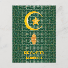 Eid al Fitr Mubarak Ramadan Kareem Måne Star Vykort