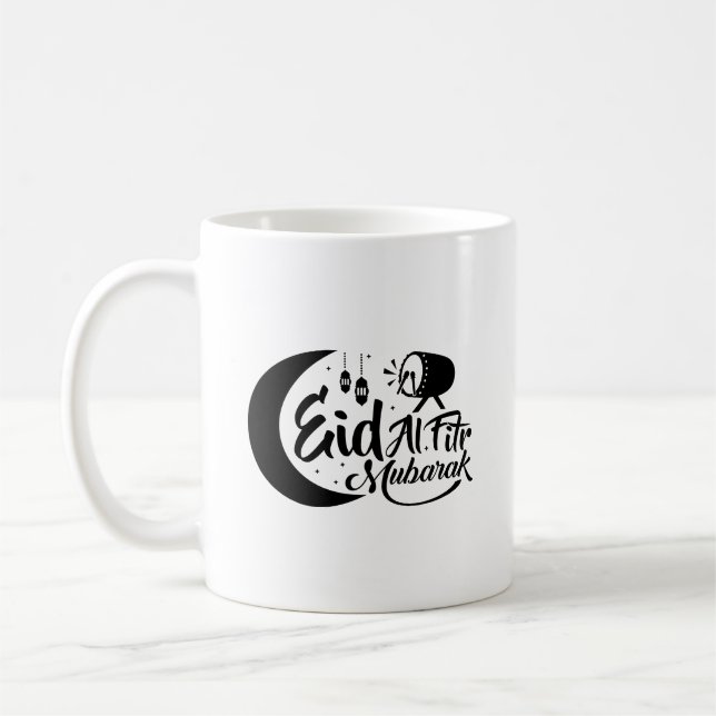 Eid Al-Fitr Mubarak Typography Mugg (Vänster)