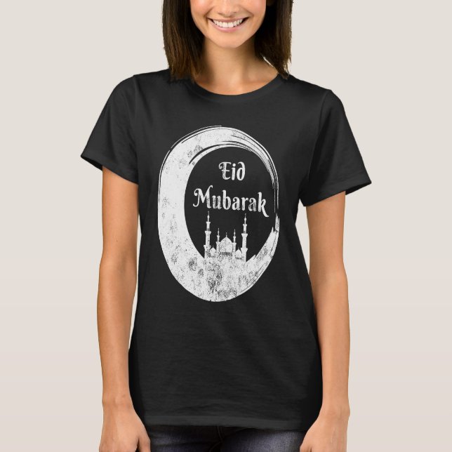 Eid Alfitr Mubarak Kareem Karim Celebration mosque T Shirt (Framsida)