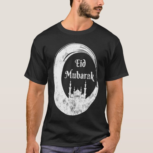 Eid Alfitr Mubarak Kareem Karim Celebration mosque T Shirt (Framsida)