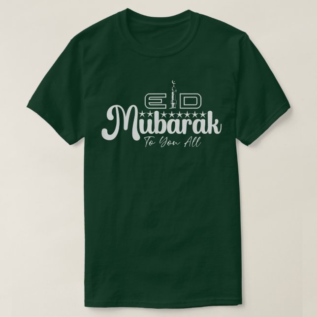 Eid alFitr Mubarak Lycklig Muslim Eid Firande Ho T Shirt (Design framsida)