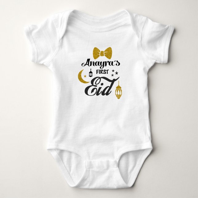 Eid Baby Kostym T Shirt (Framsida)