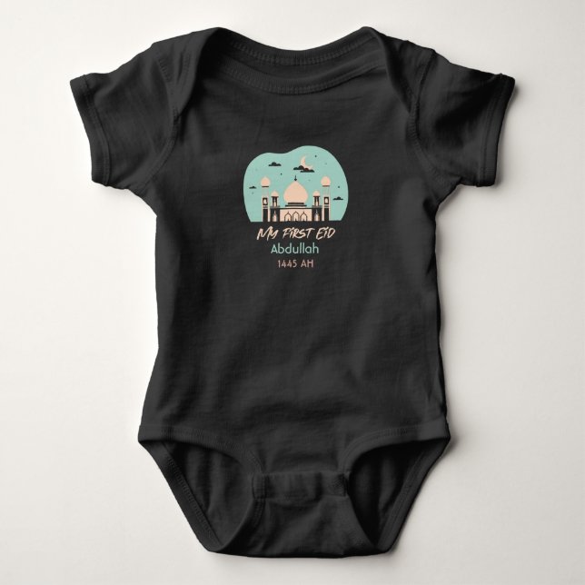 Eid baby Min första Eid Personalize T Shirt (Framsida)