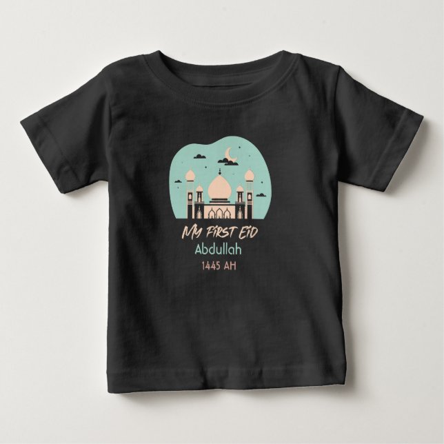 Eid baby Min första Eid Personalize T Shirt (Framsida)