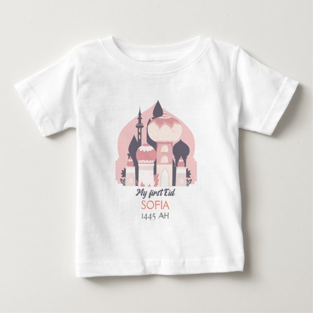 Eid baby My first Eid personalize T Shirt (Framsida)