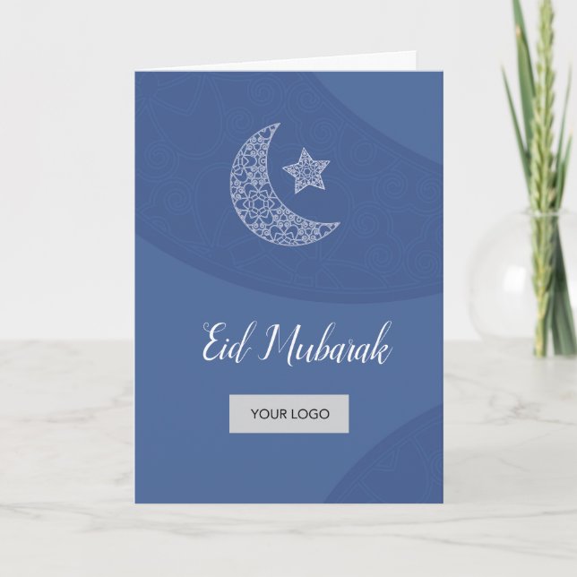 Eid Corporate Greeting Card - blått Kort (Framsida)