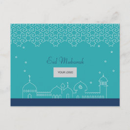 Eid Corporate Postcard - blått Inbjudan Vykort