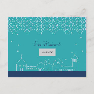 Eid Corporate Postcard - blått Inbjudan Vykort