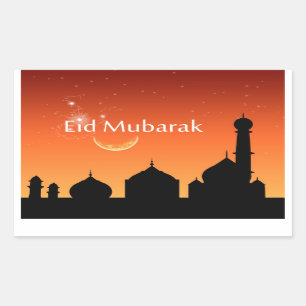 Eid Evening Himlar - Sticker Rektangulärt Klistermärke