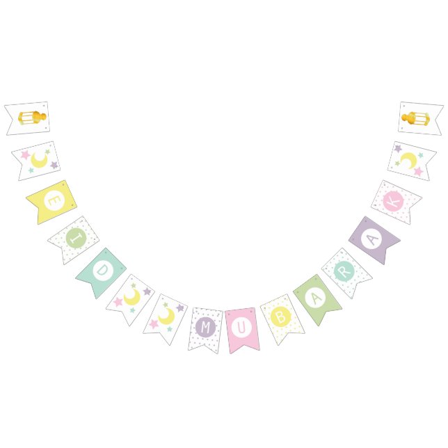 EID FÄRGGLADA MUBARAK VIMPLAR (Alla)