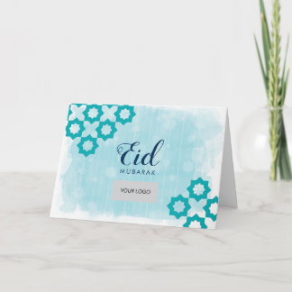 Eid företags hälsningkort - blått kort