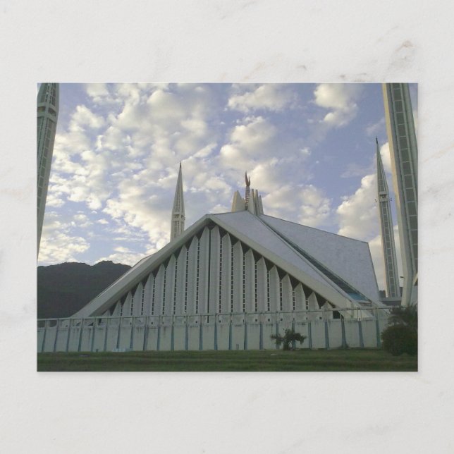 Eid Hälsning_Faisal Mosque Postcard Vykort (Framsida)