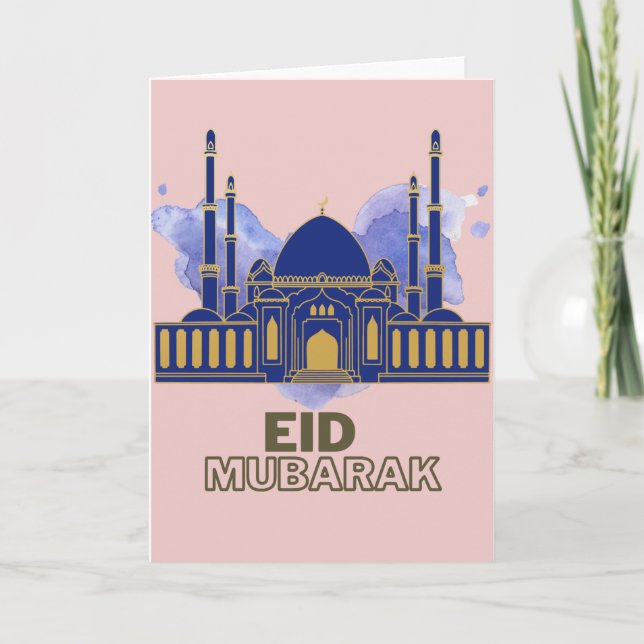Eid-kort,Eid-mubarak-kort,Julhälsningar kort (Framsida)