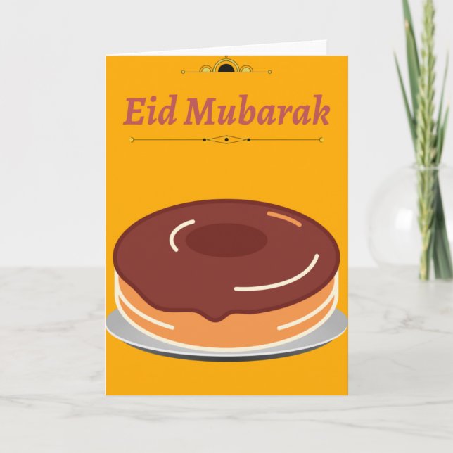 Eid-kort| lyxkort för Eid Mubarak| Kort för hälsni (Framsida)
